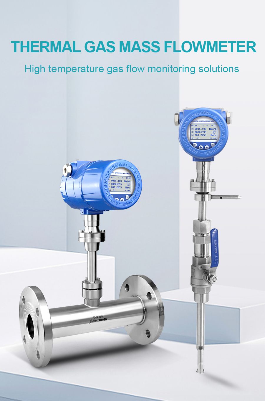 Insertion Type Thermal Mass Flow Meter Insertion Type Thermal Mass Flow Meter